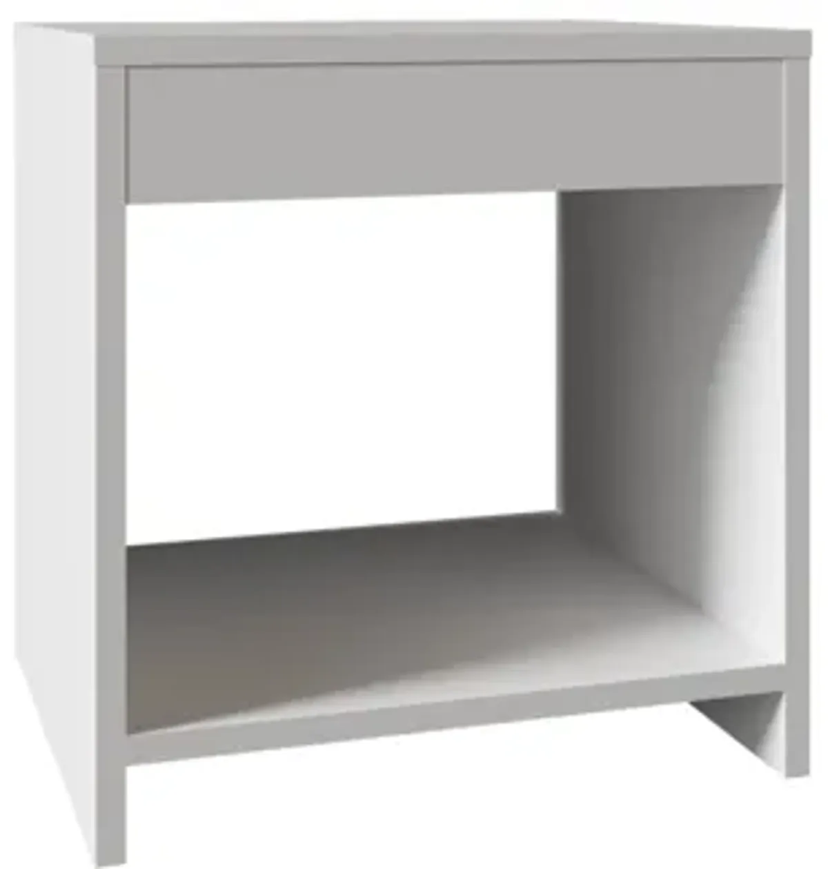 Marshall Night Table 16.5"H,  1 spacious Shelf, White