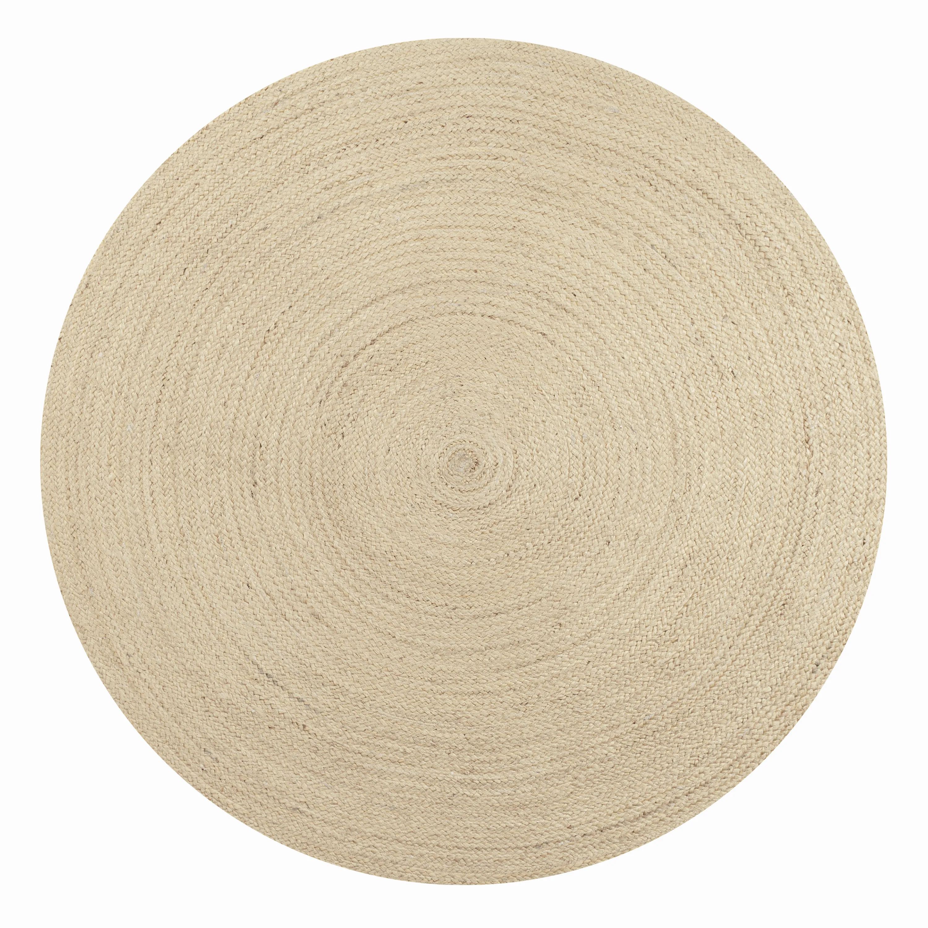 Zara Braided Coastal Cottage Round Jute. Round Area Rug