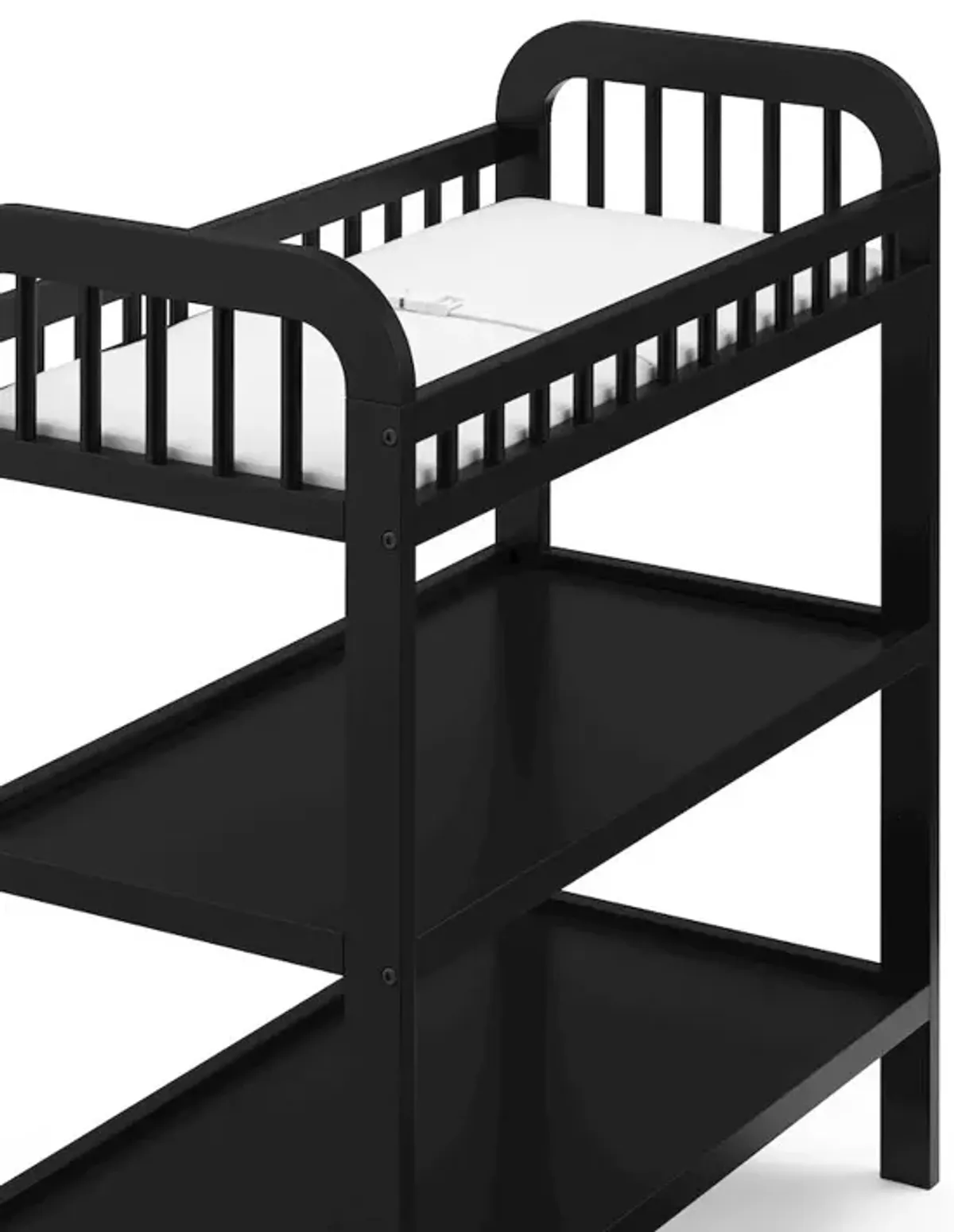 Storkcraft Pasadena Changing Table with Water-Resistant Changing Pad - Black