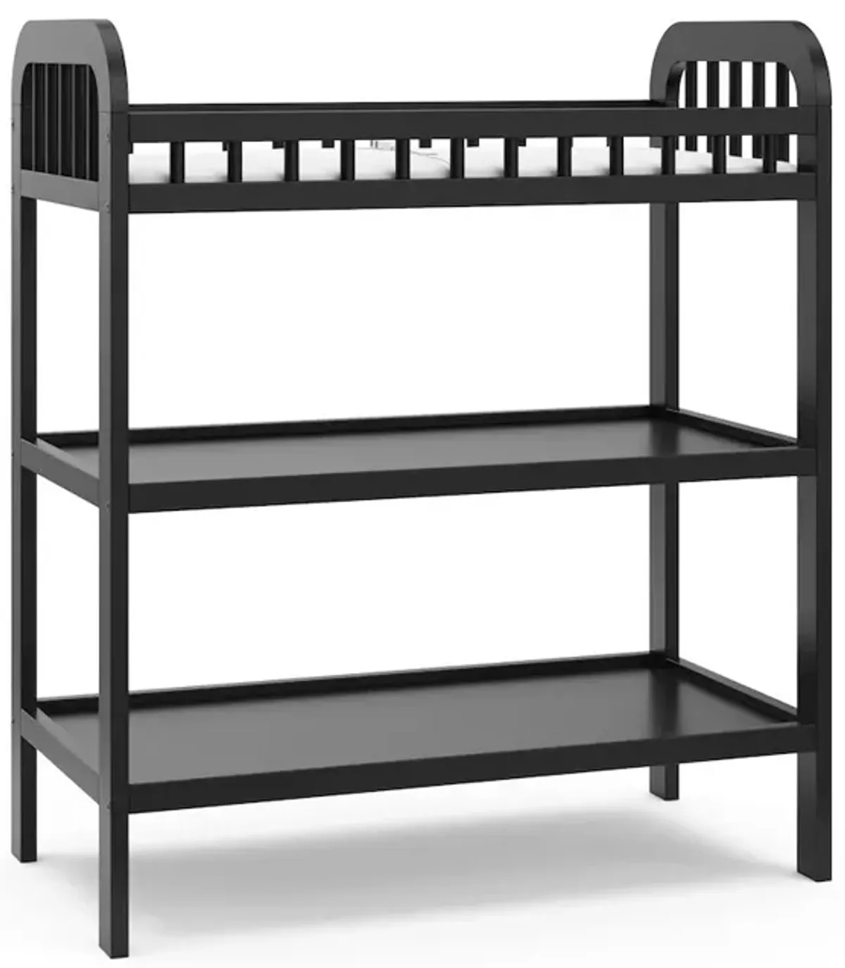 Storkcraft Pasadena Changing Table with Water-Resistant Changing Pad - Black