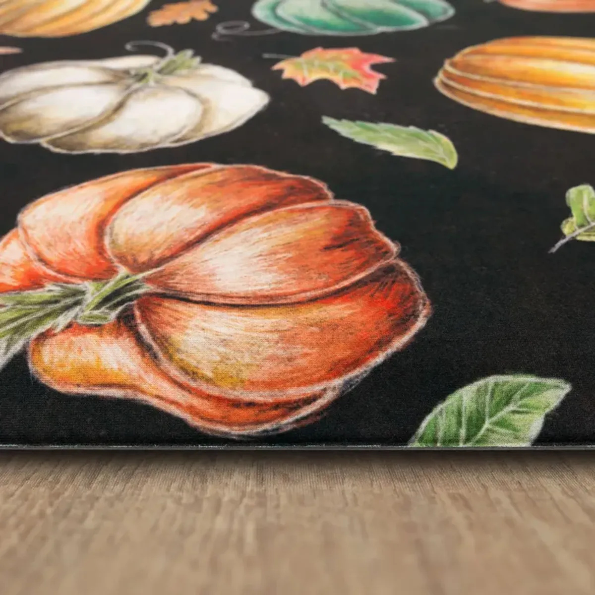 Harvest Chalk Pumpkin Multi 1' 8" x 3' 6" Door Mat