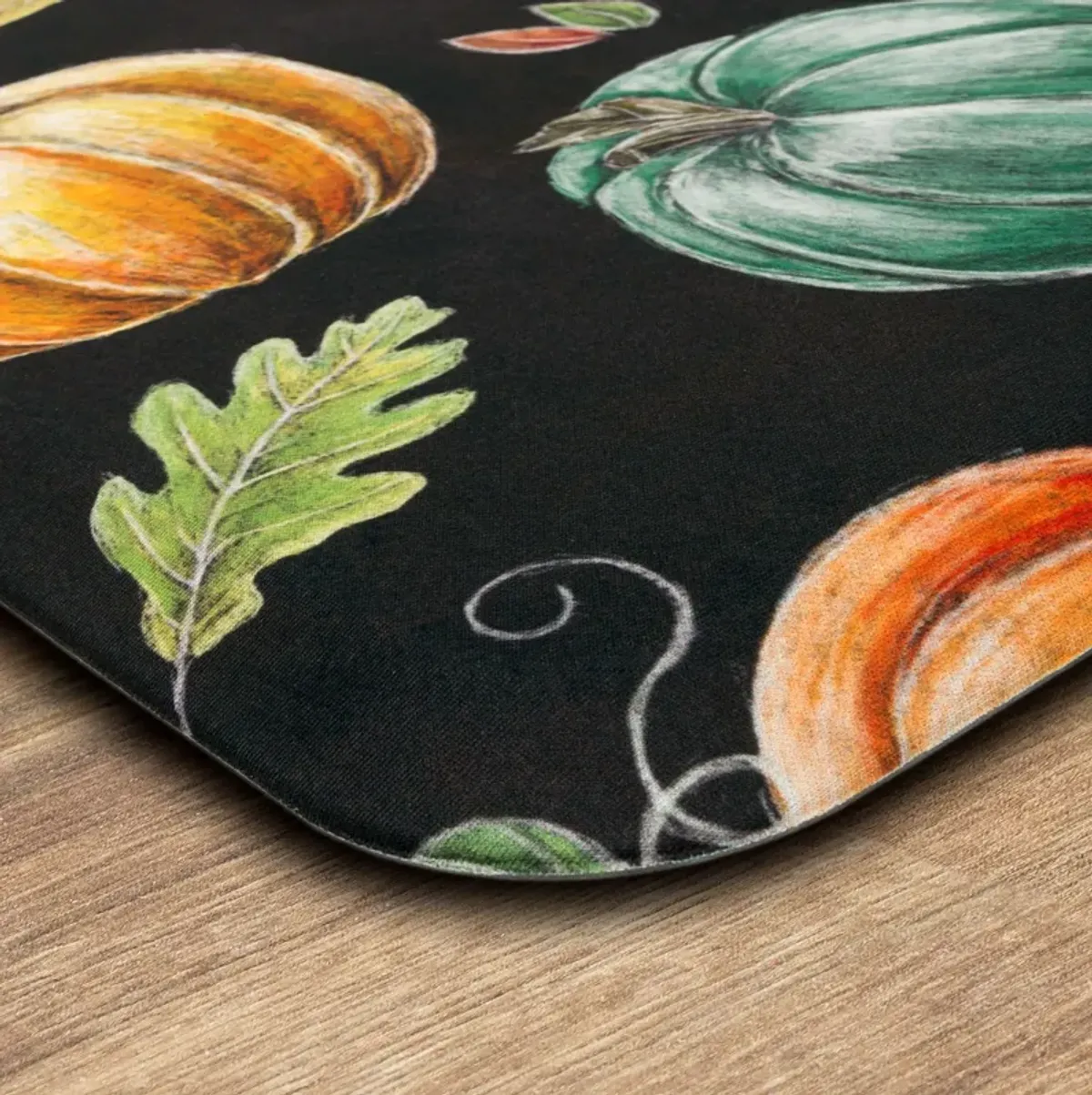 Harvest Chalk Pumpkin Multi 1' 8" x 3' 6" Door Mat