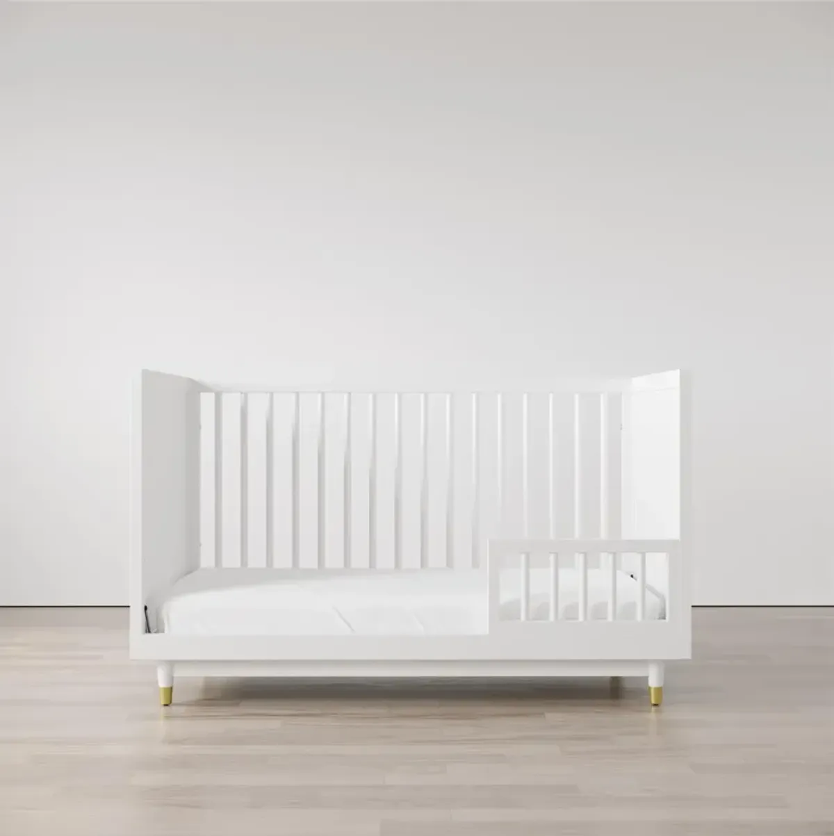 Aviary Toddler Rail with Spindles, White