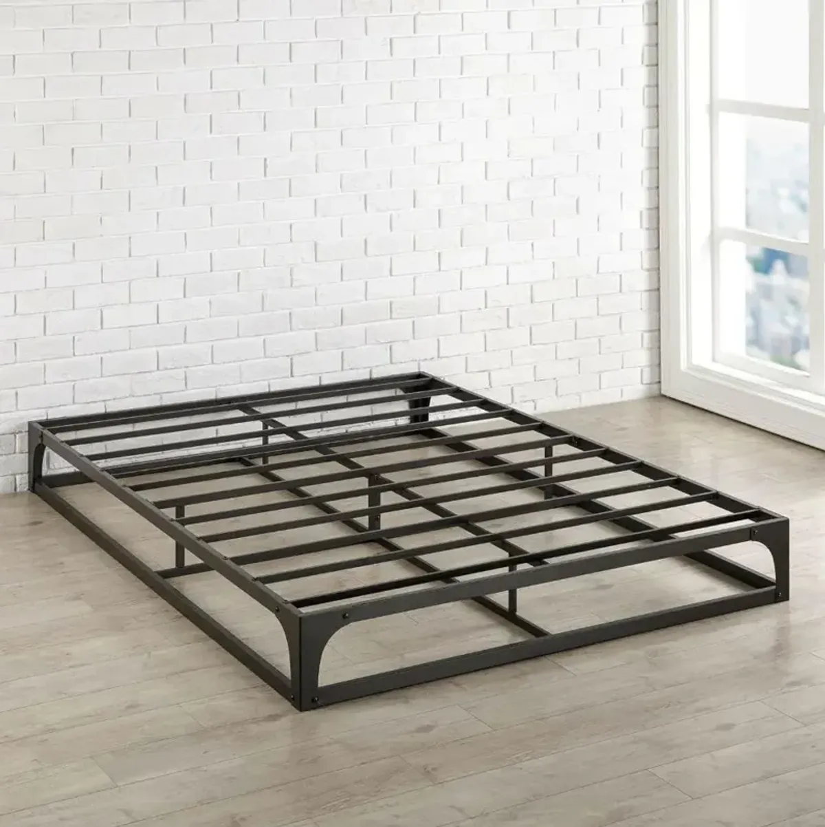 Modern Low Profile Heavy Duty Metal Platform Bed Frame