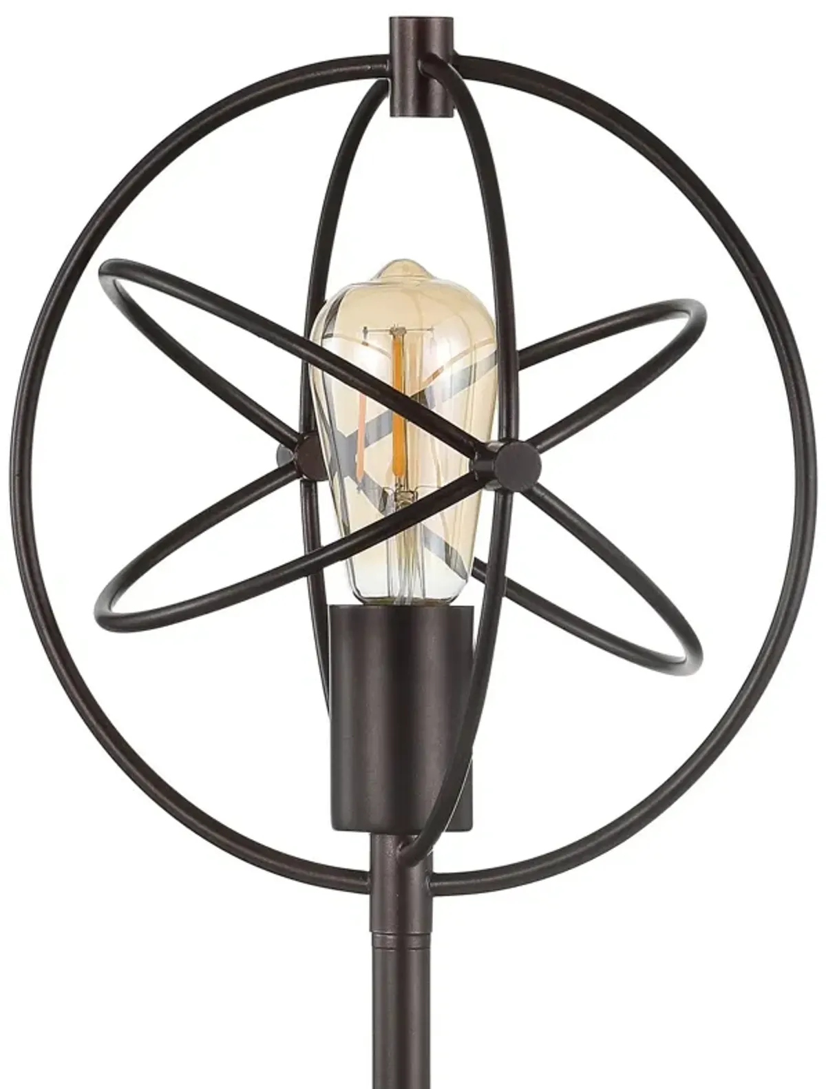 Atomic Edison Bulb Metal/Marble Modern LED Table Lamp