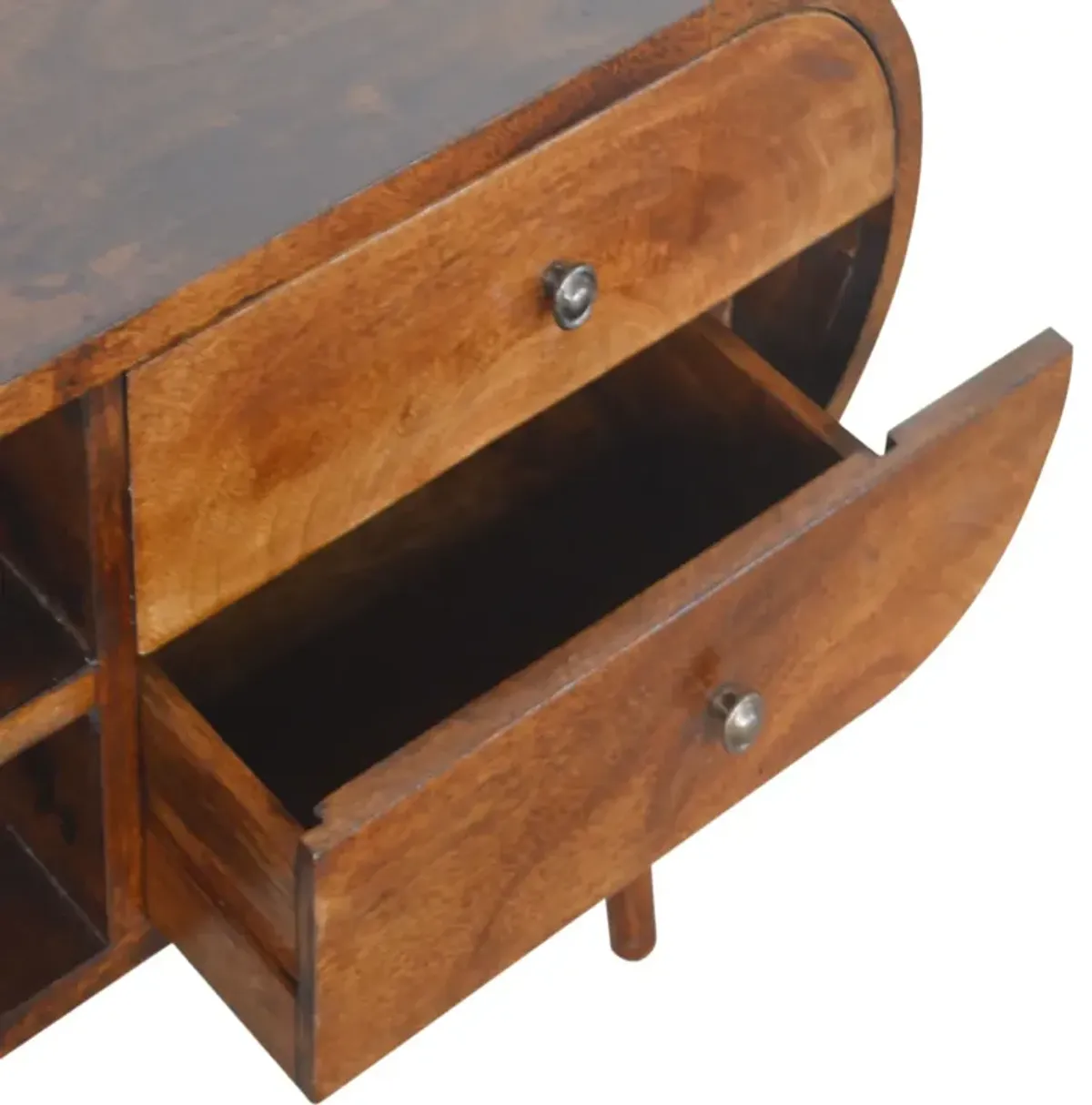 Artisan Furniture Solid Wood Chestnut Circular Media Unit