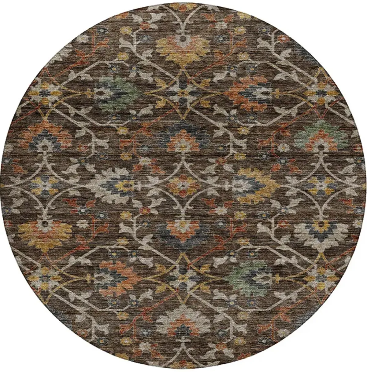 Silk Road SR4 Chocolate 8' Round Rug