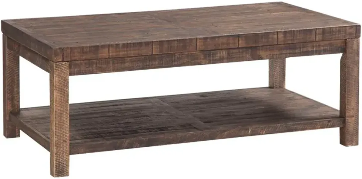 Modus Furniture Craster Reclaimed Wood Rectangular Coffee Table in Smoky Taupe