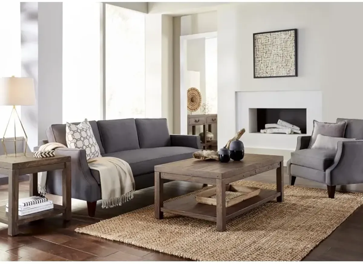 Modus Furniture Craster Reclaimed Wood Rectangular Coffee Table in Smoky Taupe