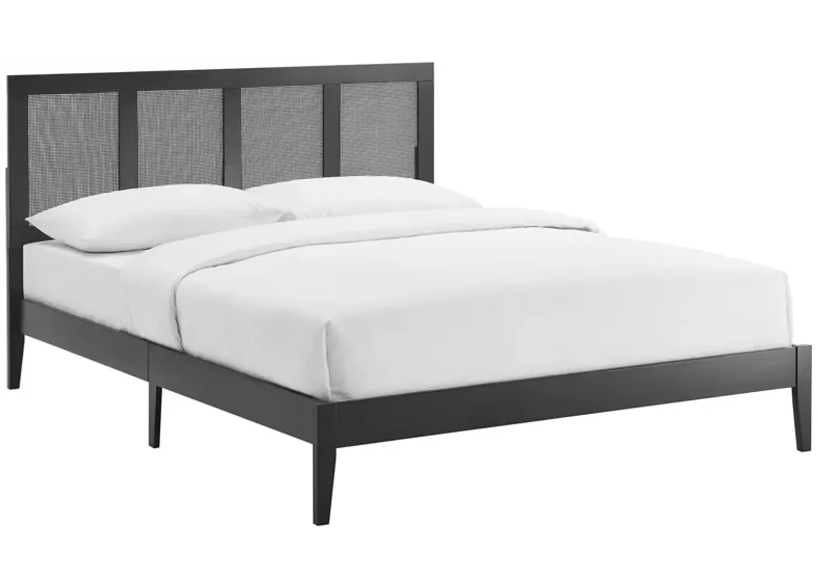 Sirocco Rattan and Wood Queen Platform Bed