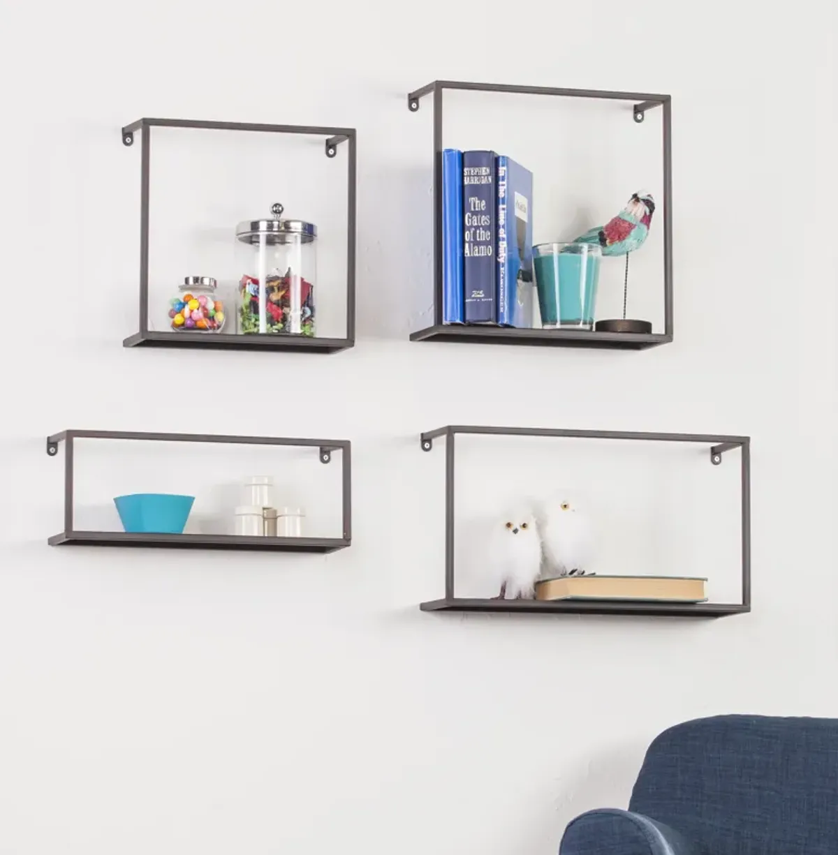 Holly & Martin Zyther Metal Wall Shelves (Set of 4)