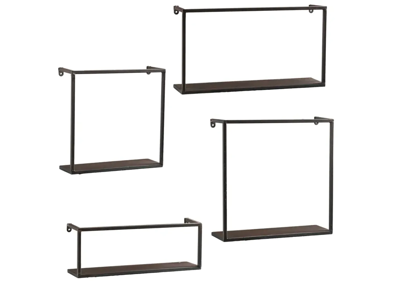 Holly & Martin Zyther Metal Wall Shelves (Set of 4)