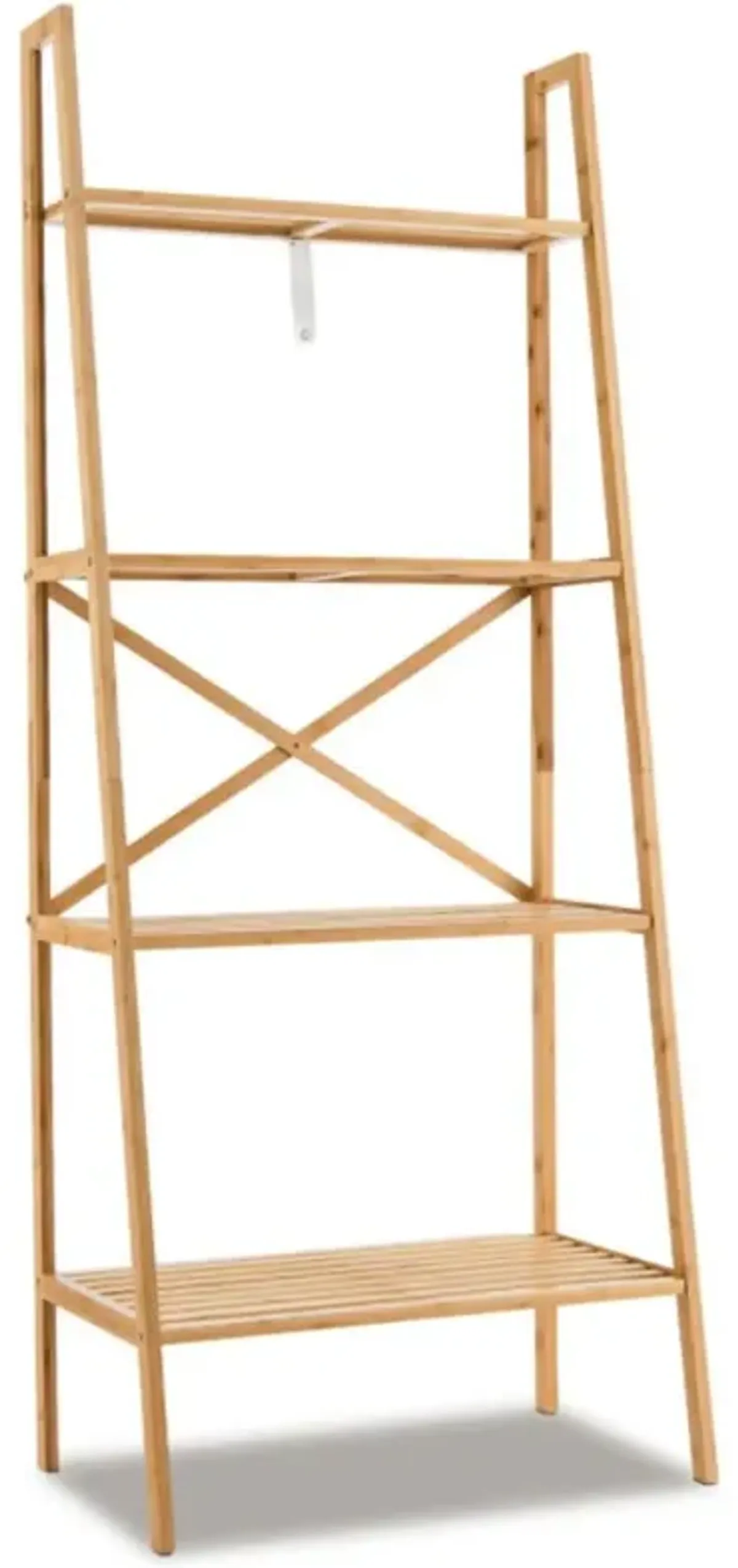 Hivvago 58 Inch 4-Tier Bamboo Ladder Bookshelf