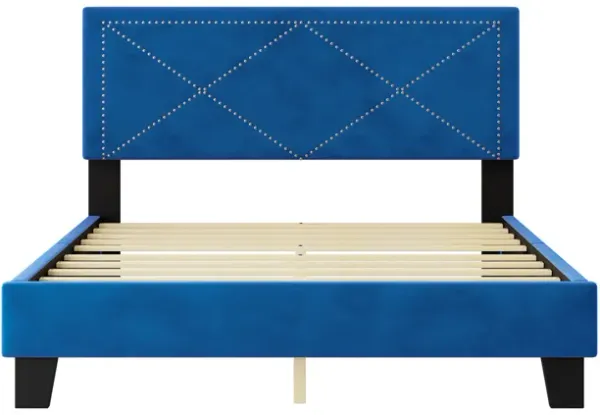 Merax Upholstered Platform Bed Frame with Rivet Design