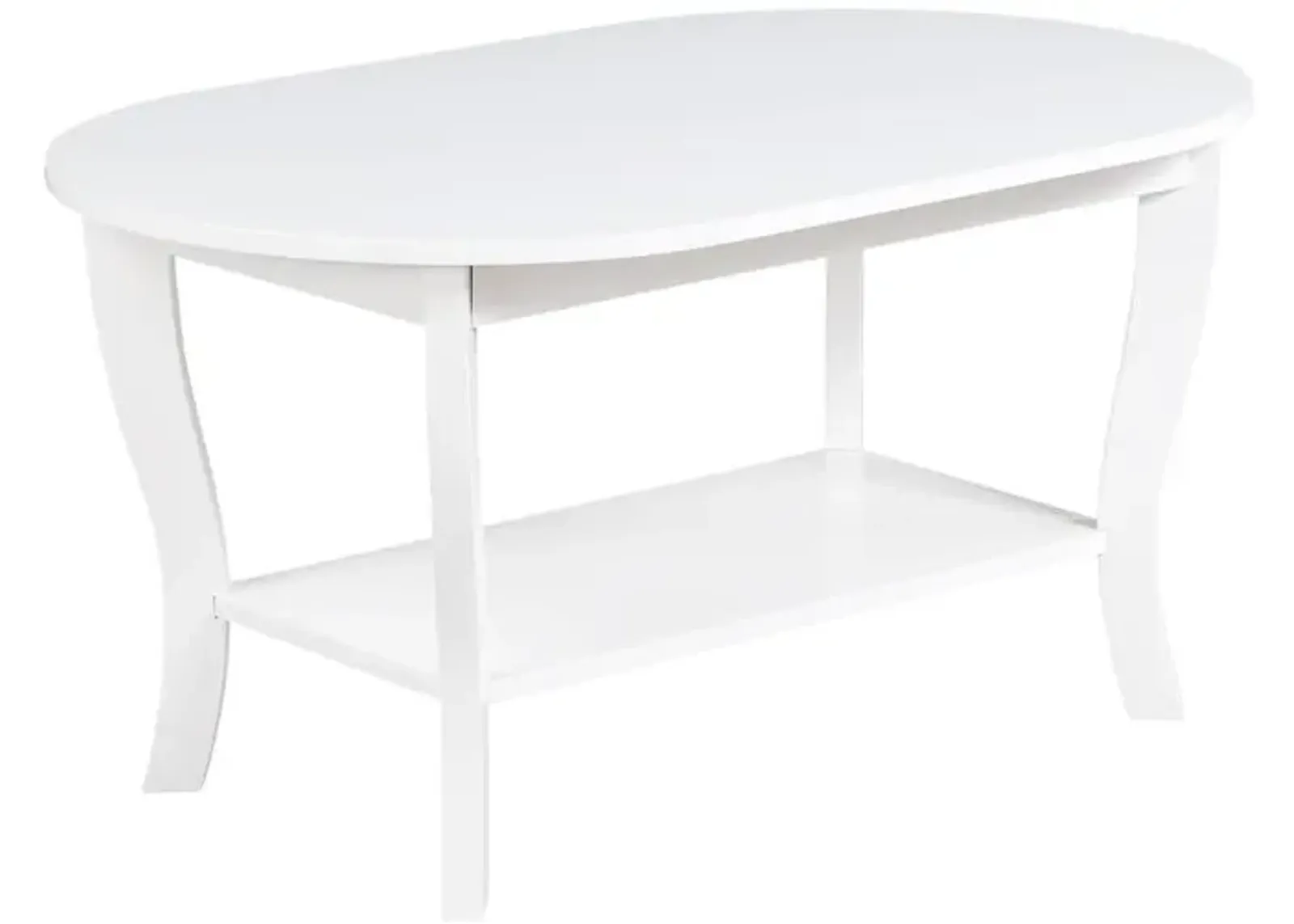 American Heritage Oval Coffee Table with Shelf