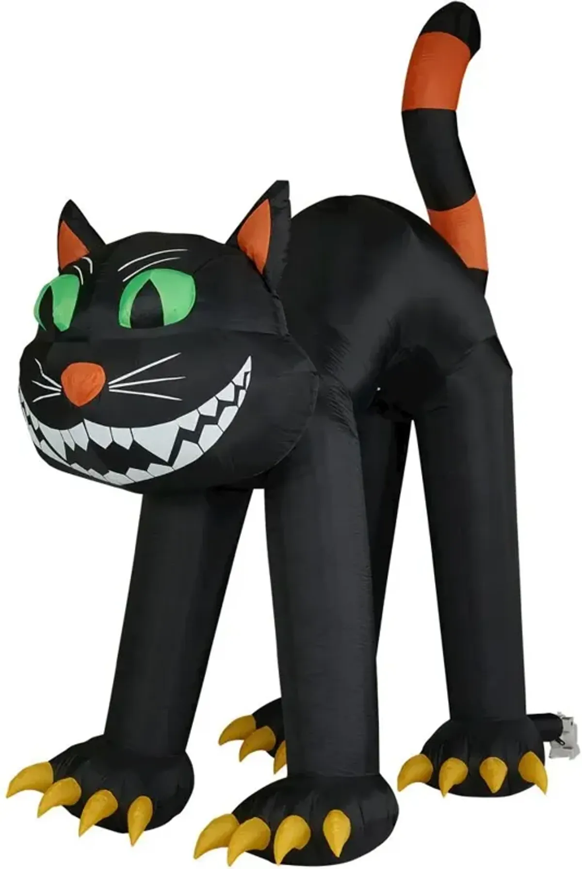 Haunted Hill Farm 10ft Inflatable Green Eyes Black Cat with Lights