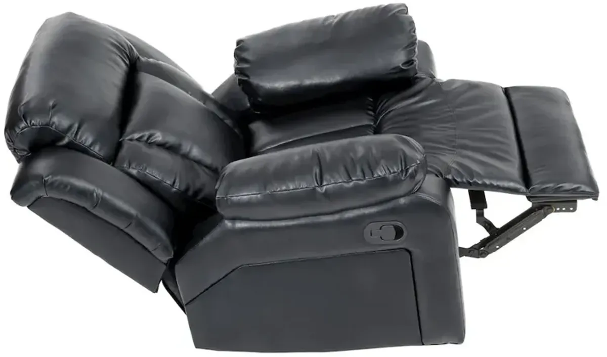 Glory Furniture Daria Rocker Recliner in Black Color