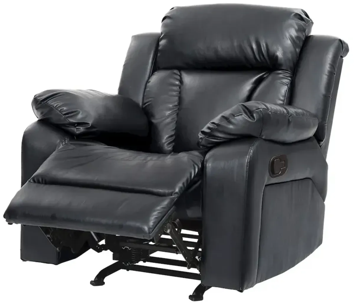 Glory Furniture Daria Rocker Recliner in Black Color