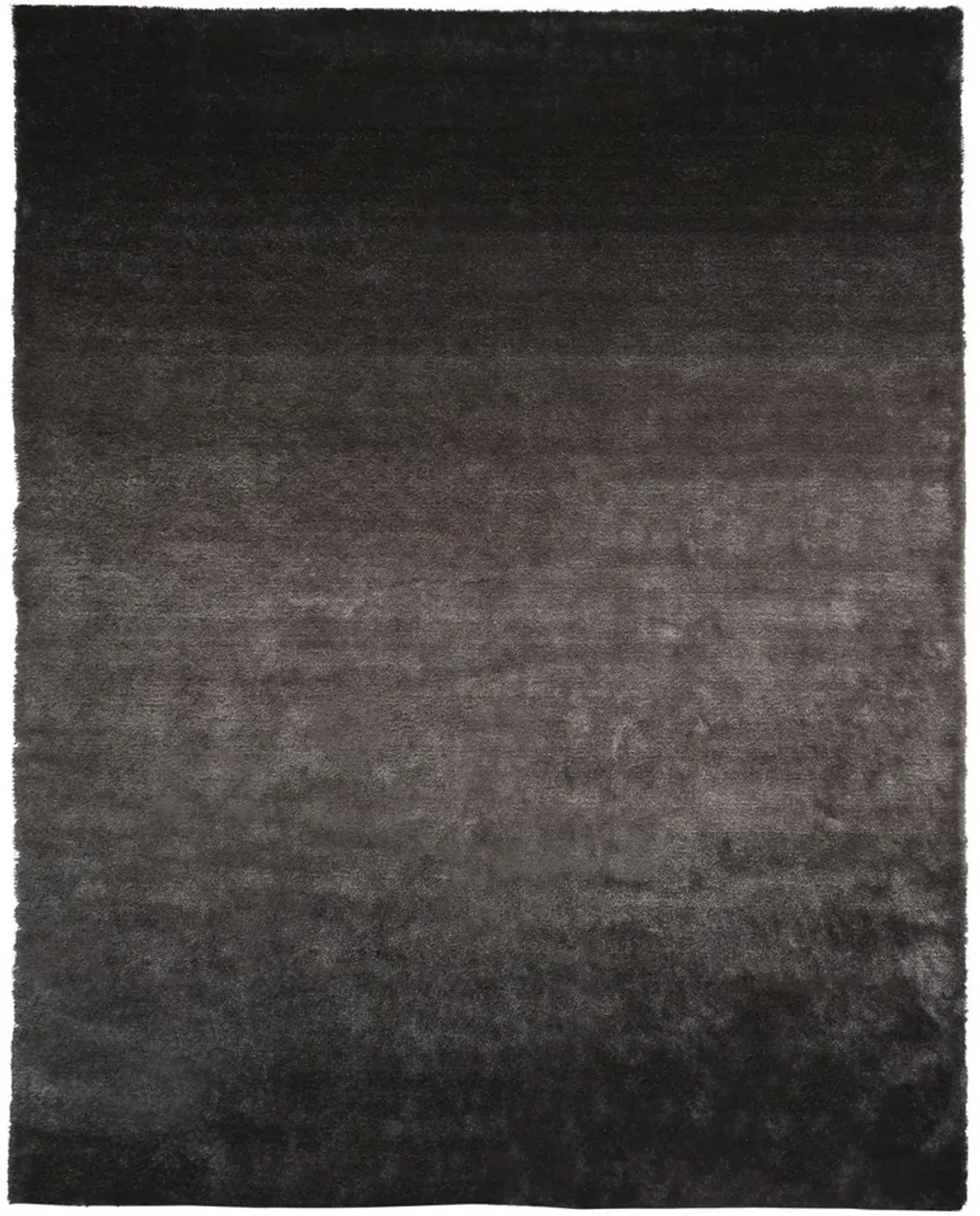 5 X 8 gray And Black Shag Tufted Handmade Area Rug
