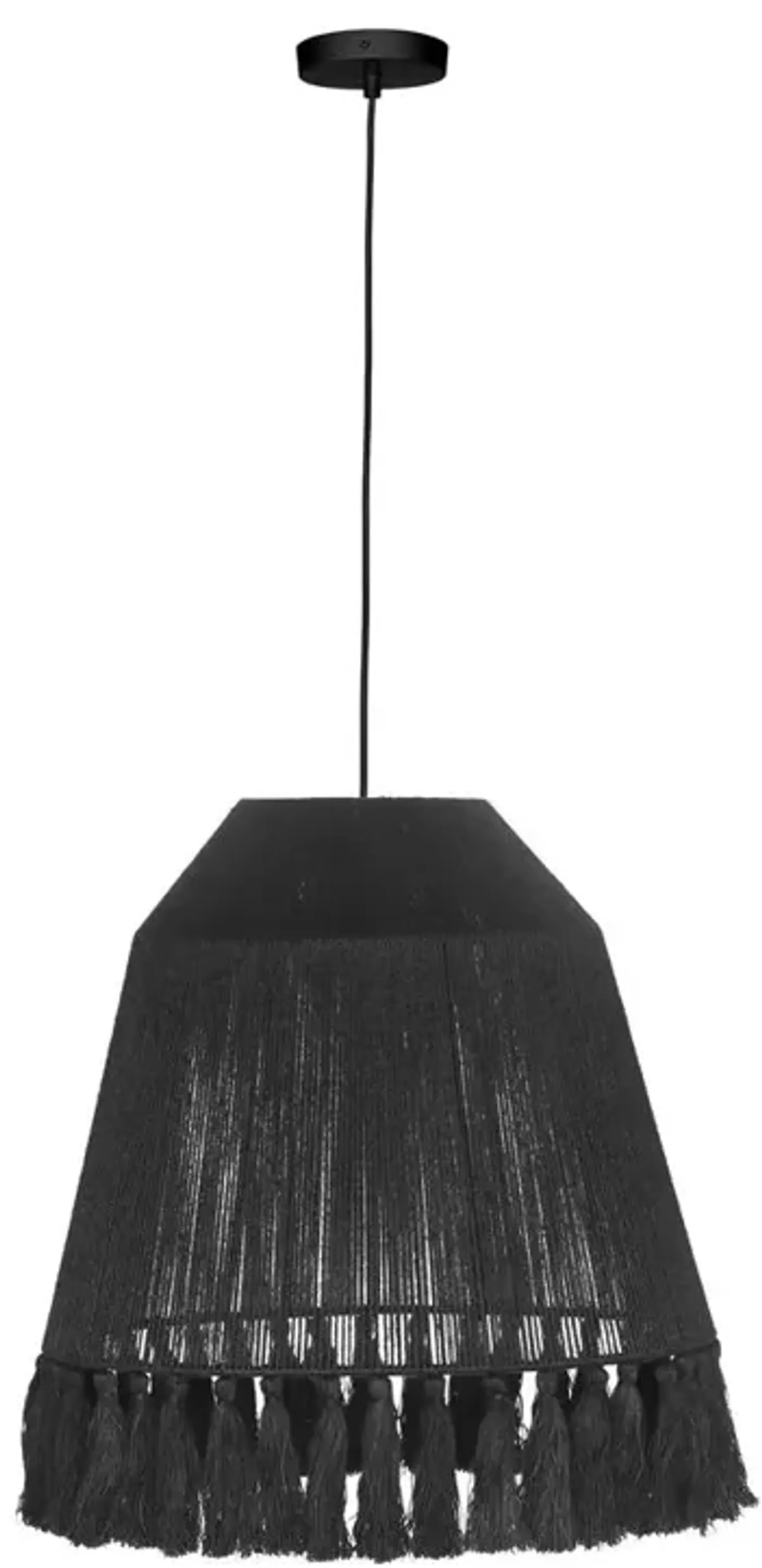 Belen Kox Black Jute Rope Pendant Lamp, Belen Kox