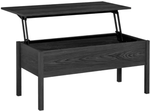 Modern Black Lift Top Coffee Table w/ Hidden Storage
