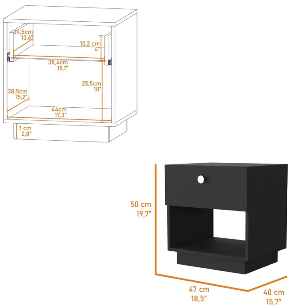 Sumter 1 Drawer Nightstand