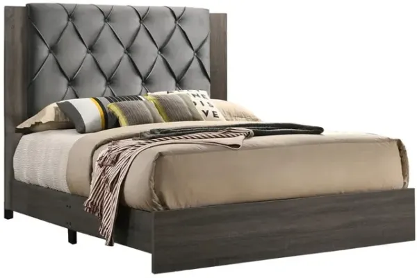 Best Quality Furniture Madelyn California King Bed in Walnut Grey