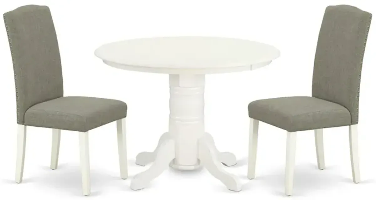 Dining Room Set Linen White, SHEN3-LWH-06