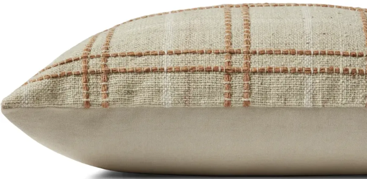 Parker PMH0056 Sage/Rust 12''x27'' Down Pillow by Magnolia Home by Joanna Gaines x Loloi