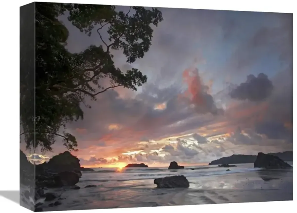 Beach and coastline, Manuel Antonio National Park, Costa Rica-Canvas Art-16x12
