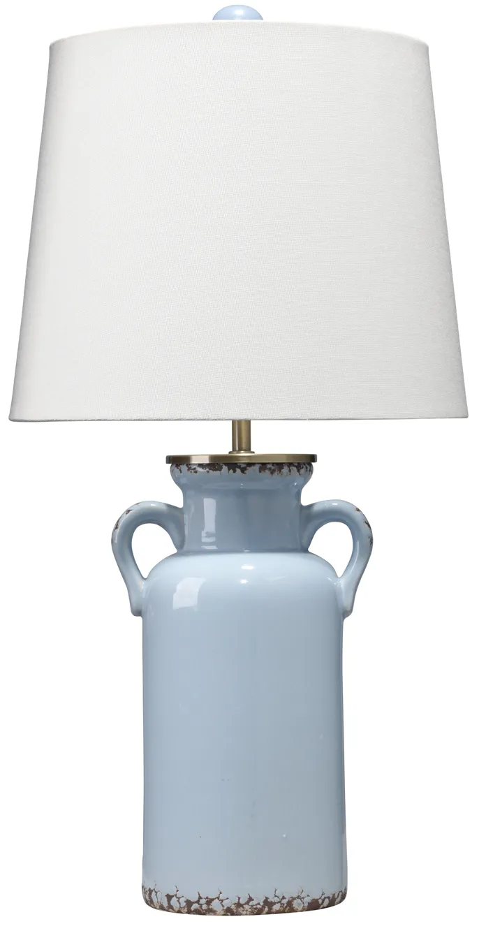 Piper Ceramic Table Lamp, Light Blue