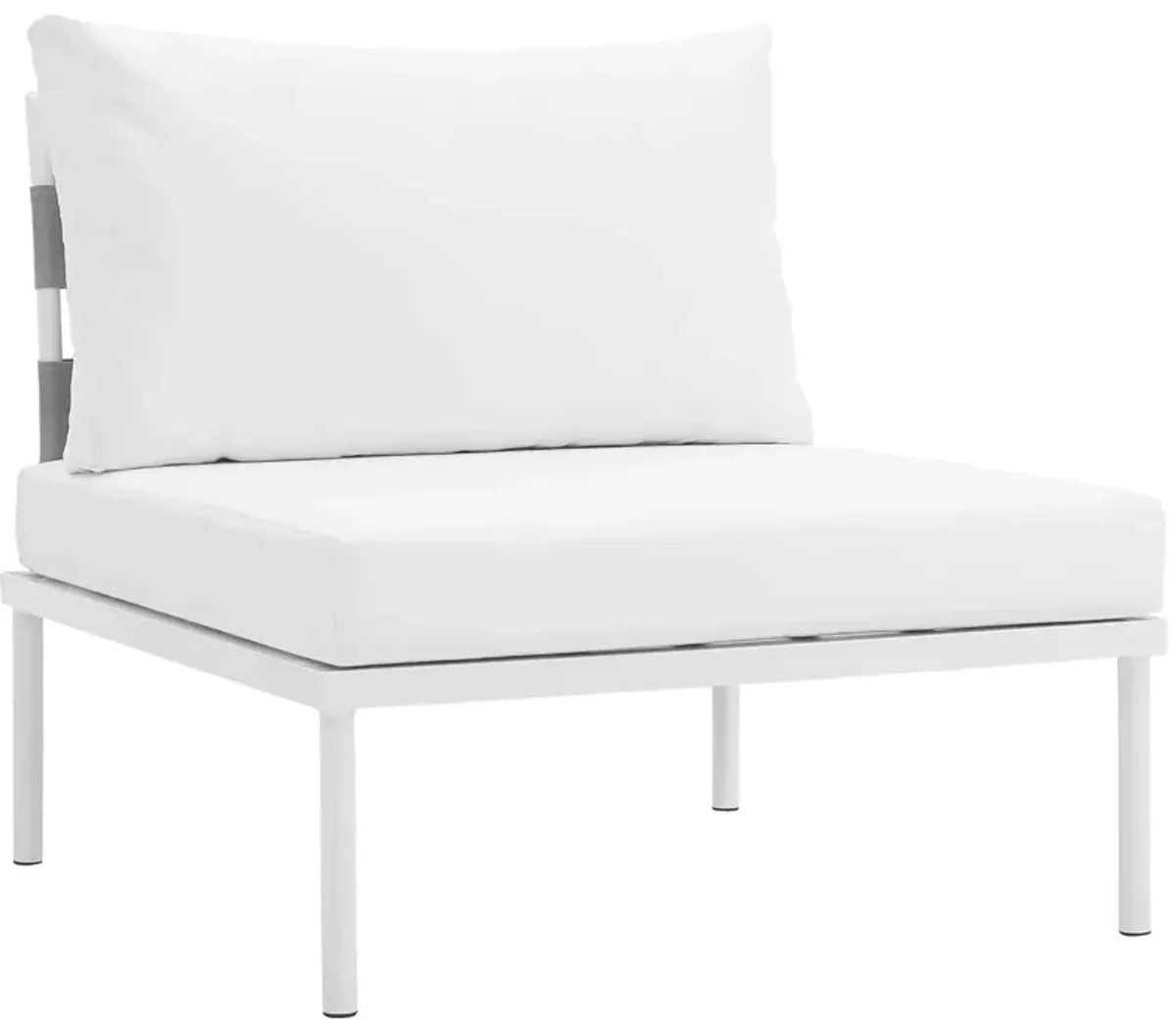 Harmony 10 Piece Outdoor Patio Aluminum Sectional Sofa Set - White White