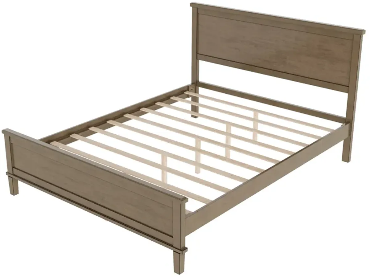 Merax Mid-Century Wood Platform Bed with Headboard