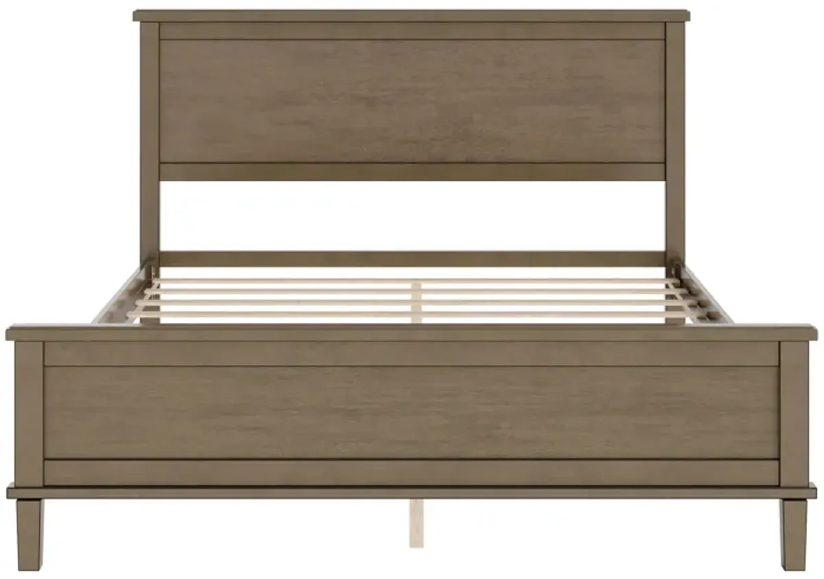 Merax Mid-Century Wood Platform Bed with Headboard