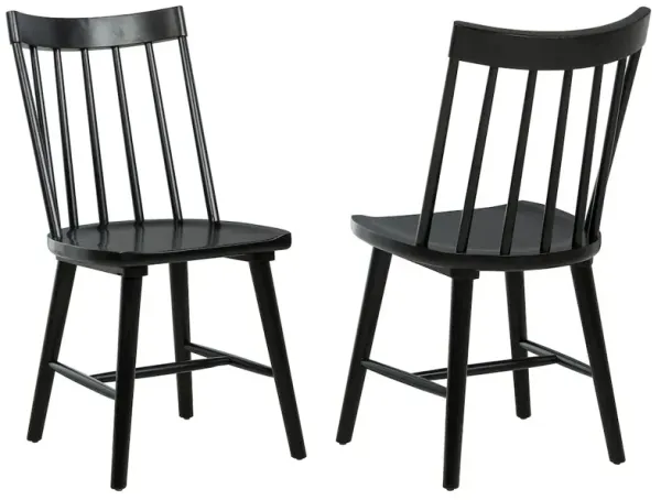 Middleton Solid Wood Dining Side Chair Black (Set of 2)