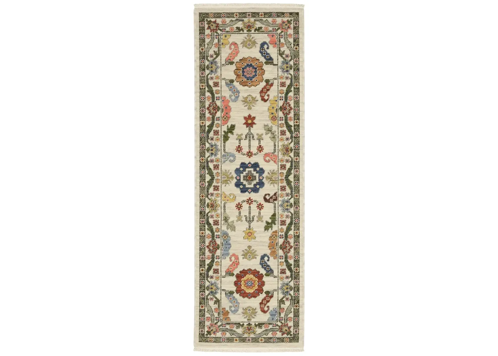 Lucca 2'6" x 12' Ivory Rug