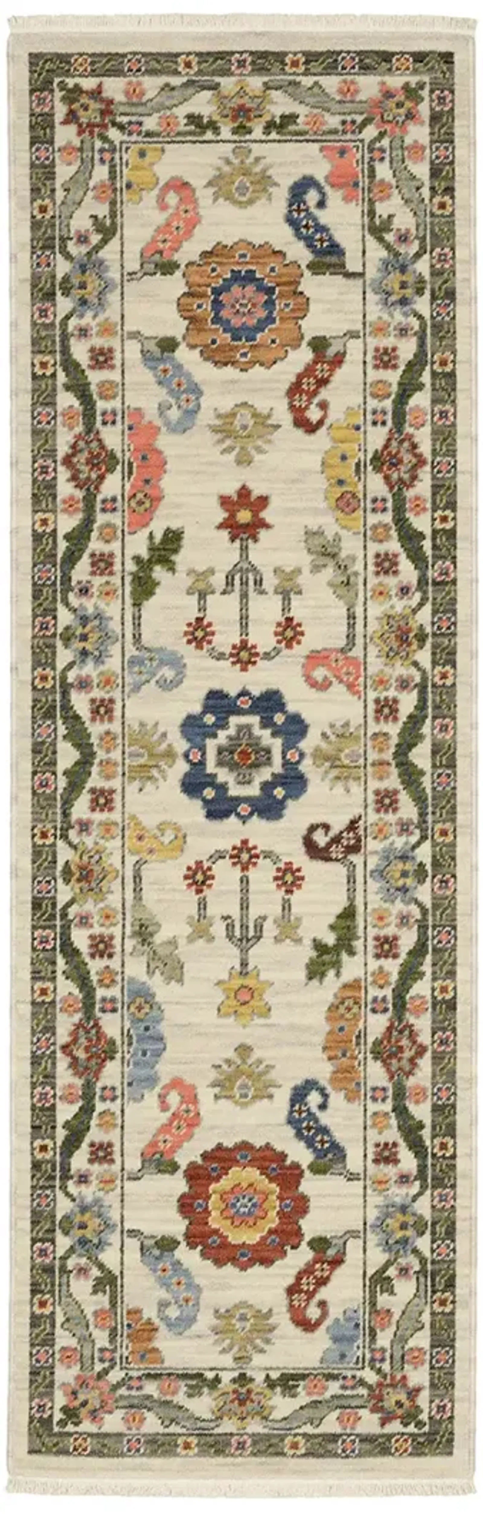 Lucca 2'6" x 12' Ivory Rug