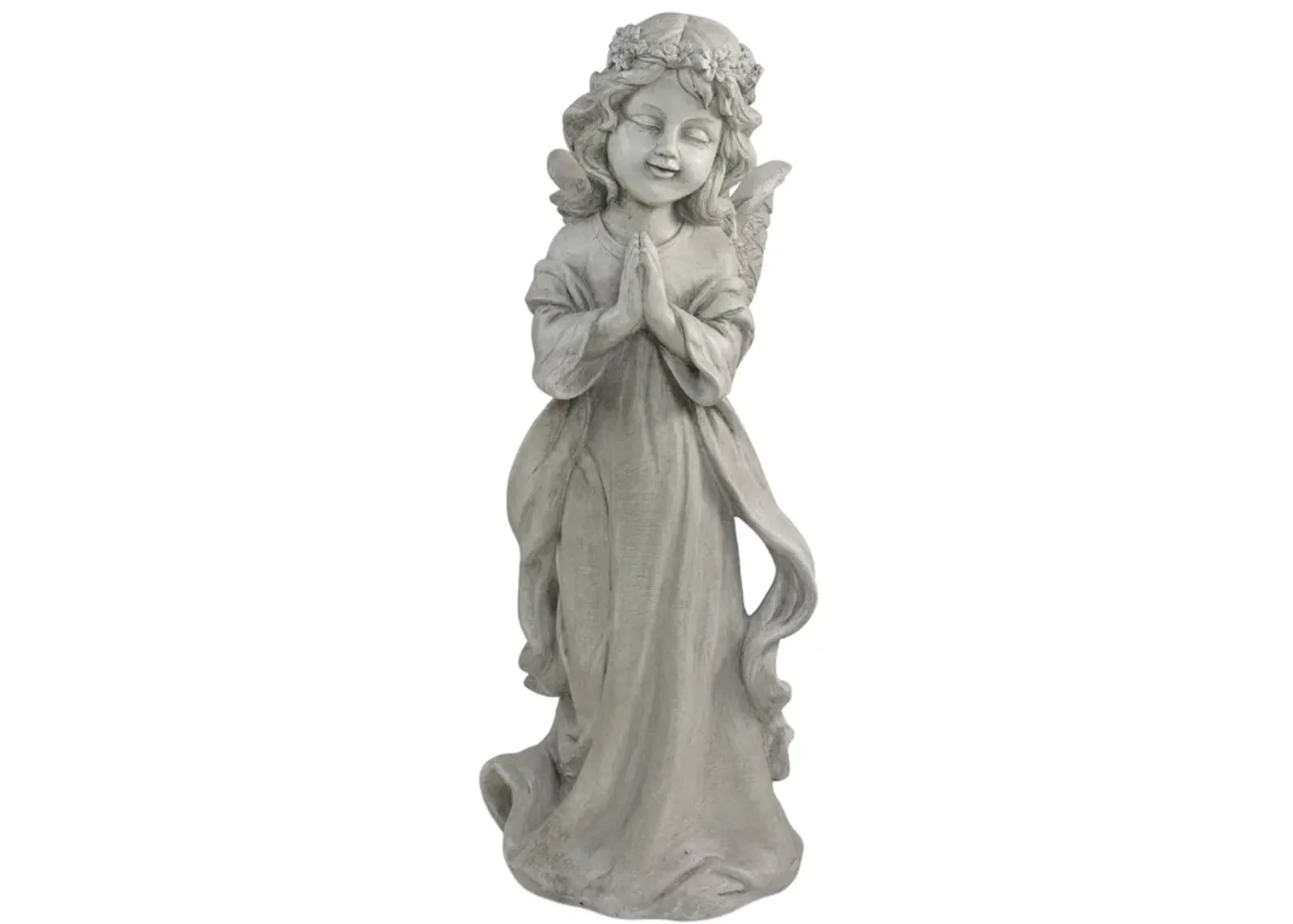 21" Angel Standing in Prayer Outdoor Garden Planter Statue