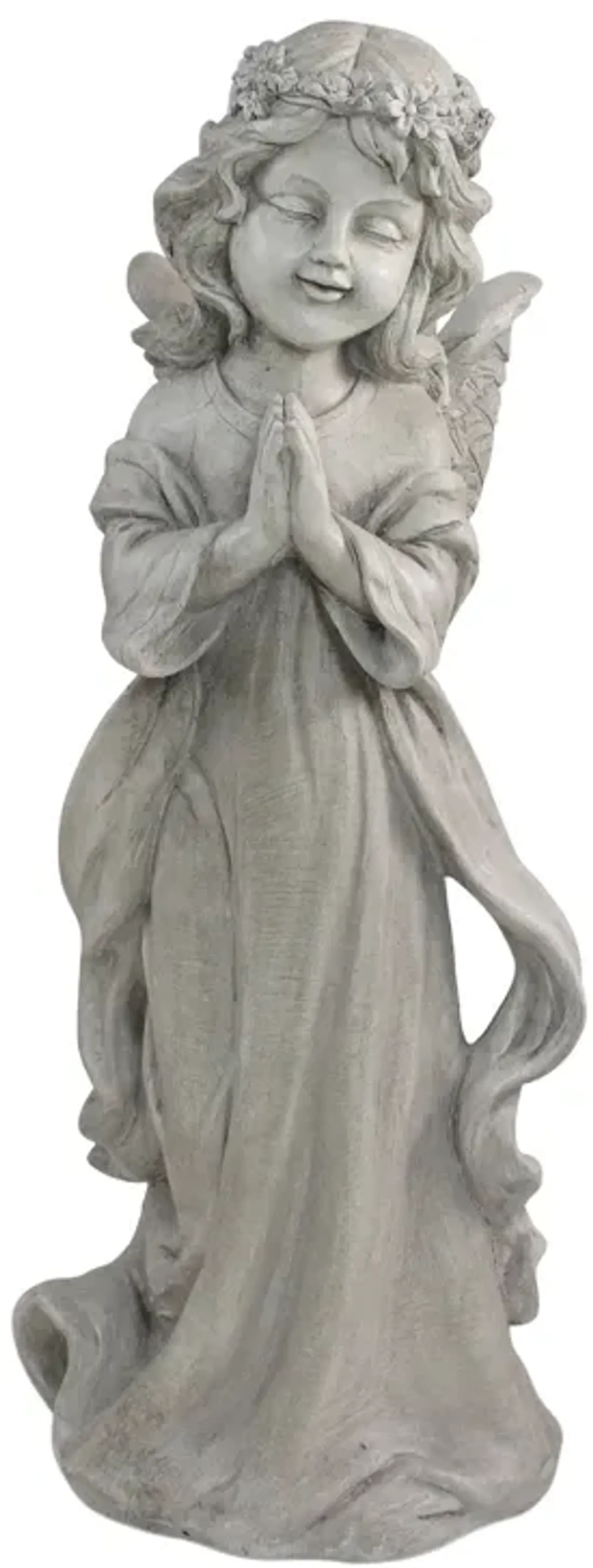 21" Angel Standing in Prayer Outdoor Garden Planter Statue