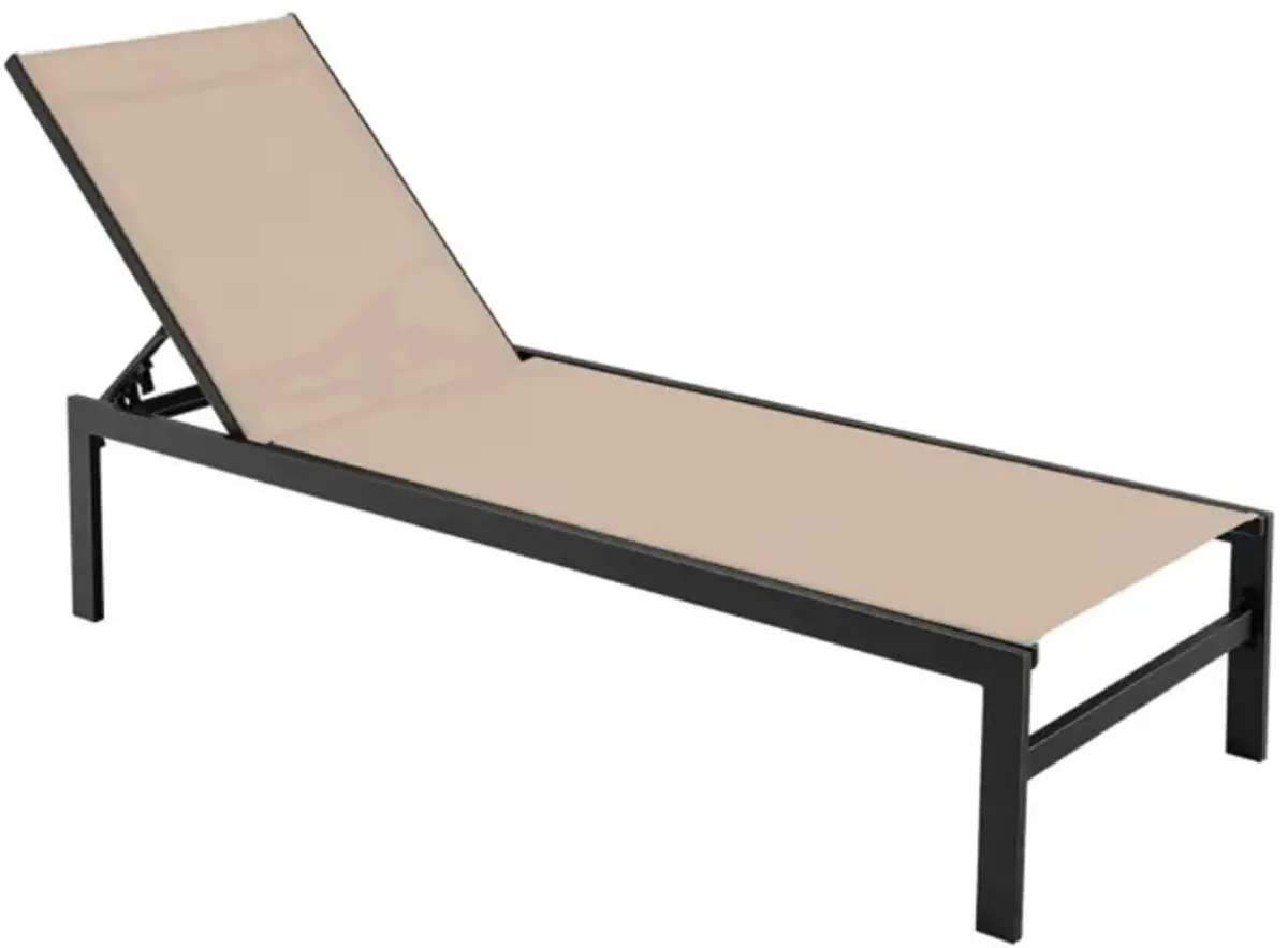 Hivvago 6-Position Chaise Lounge Chairs with Rustproof Aluminium Frame