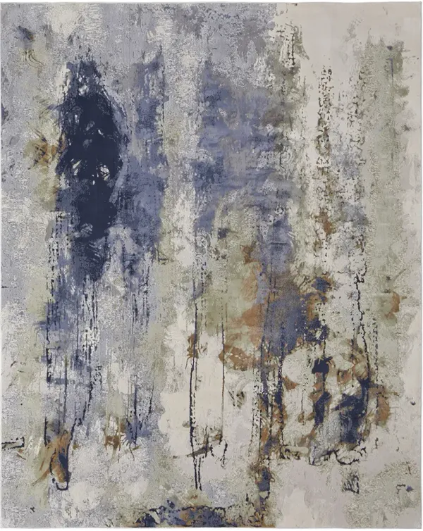 Clio 39K1F Blue/Orange/Ivory 10' x 13'2" Rug