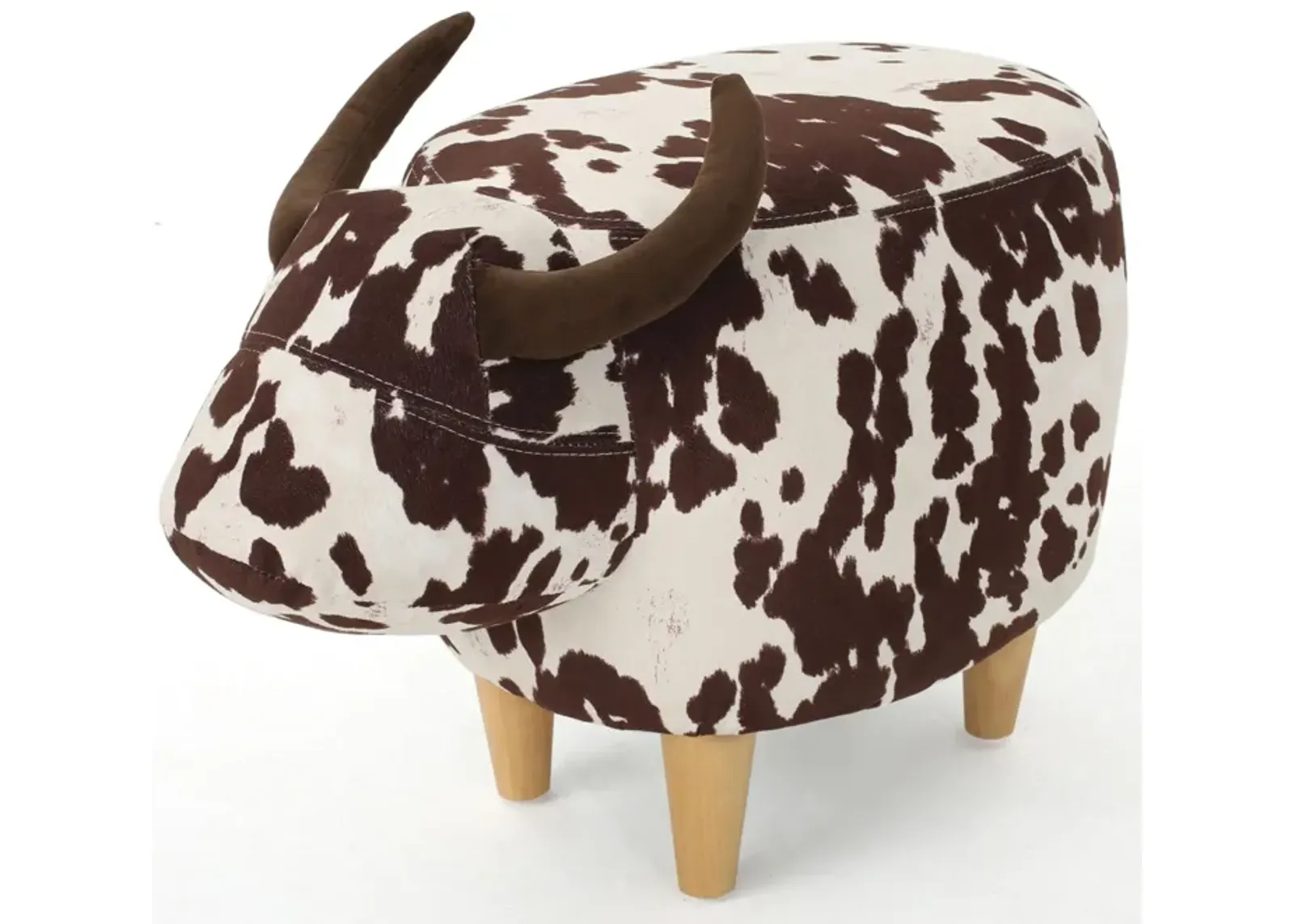 Merax Velvet Cow-Shaped Ottoman Foot Stool