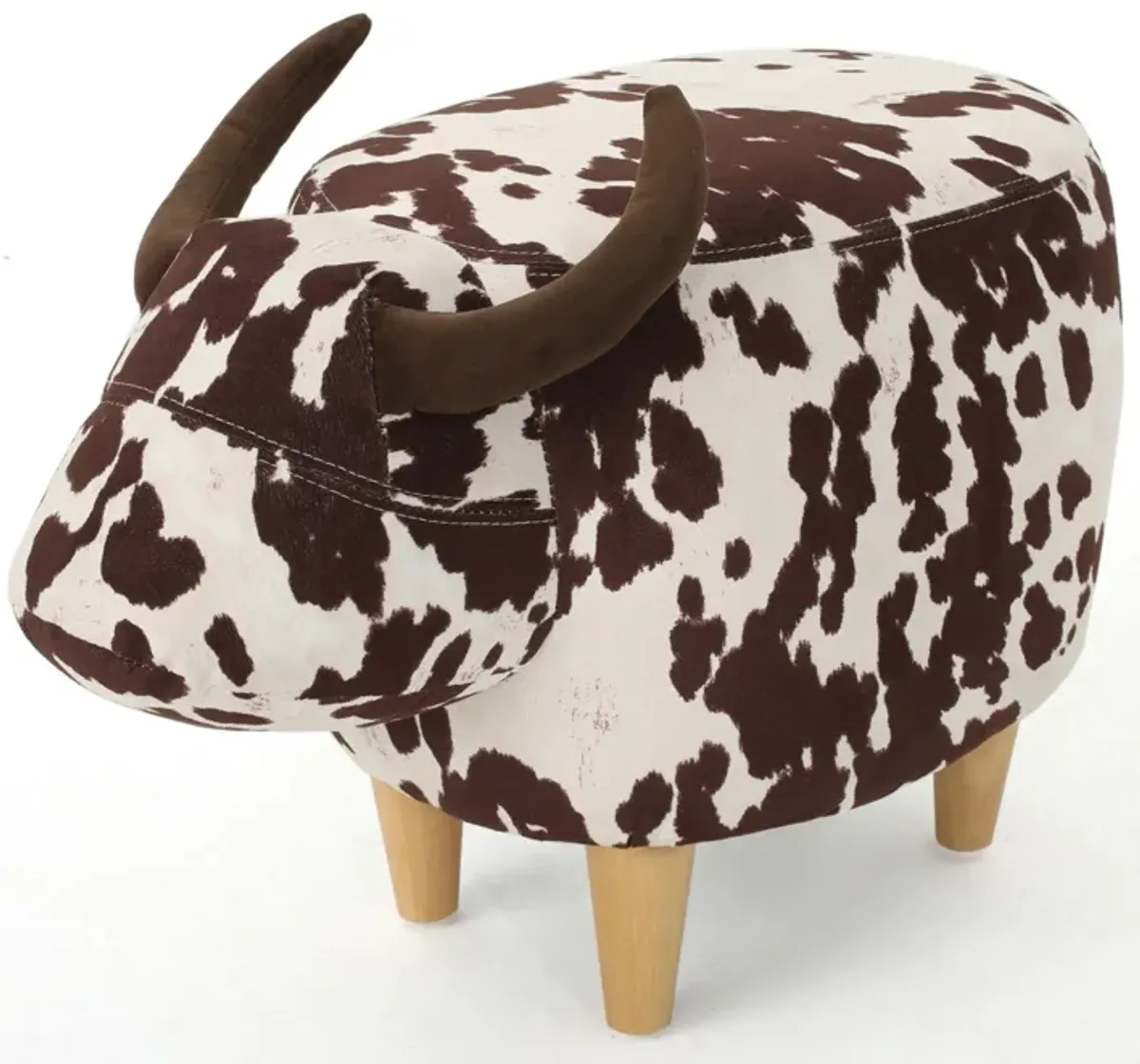 Merax Velvet Cow-Shaped Ottoman Foot Stool