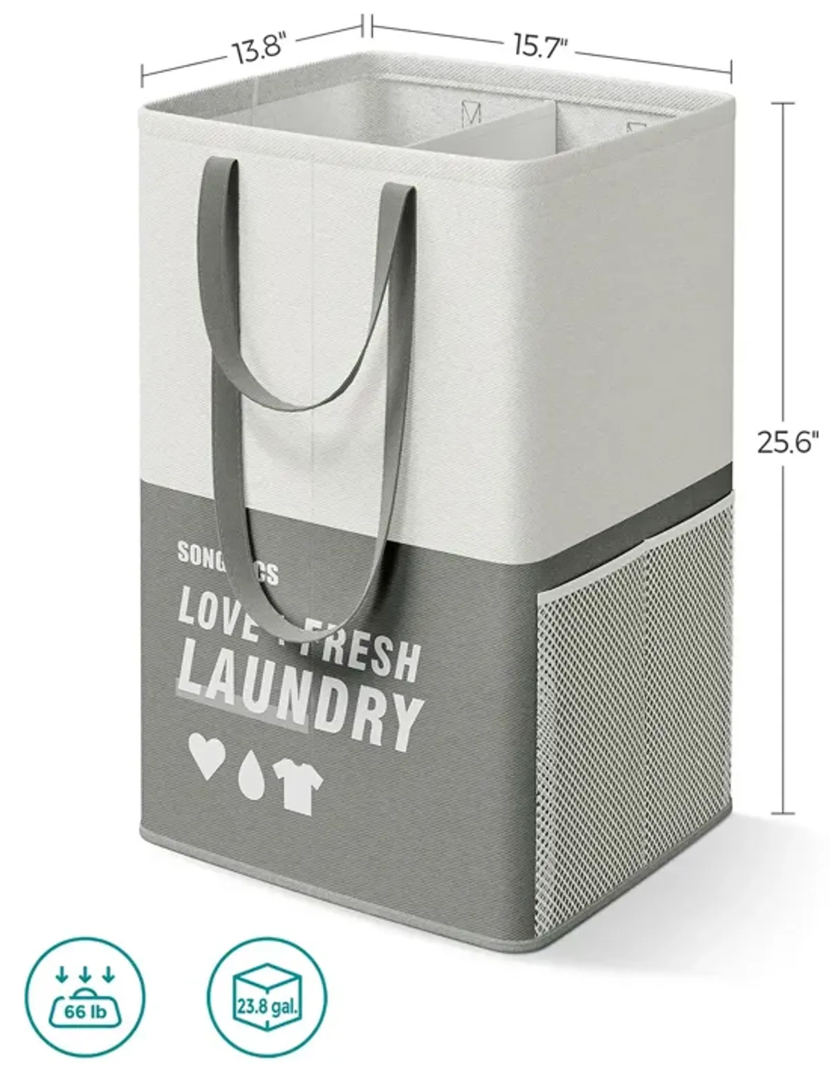 Set of 2 Laundry Baskets for Convenient and Organized Washing