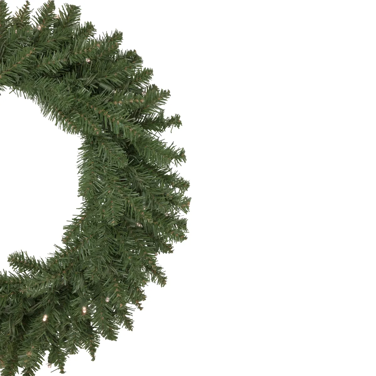 Pre-Lit Winona Fir Artificial Christmas Wreath  24-Inch  Warm White LED Lights