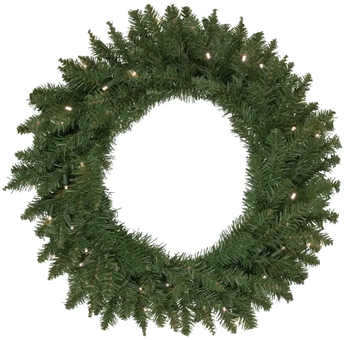 Pre-Lit Winona Fir Artificial Christmas Wreath  24-Inch  Warm White LED Lights