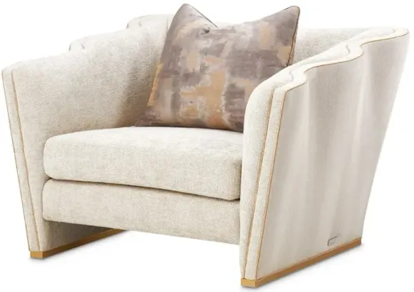 Michael Amini La Terrazza Matching Chair - Cappuccino/Light Champagne