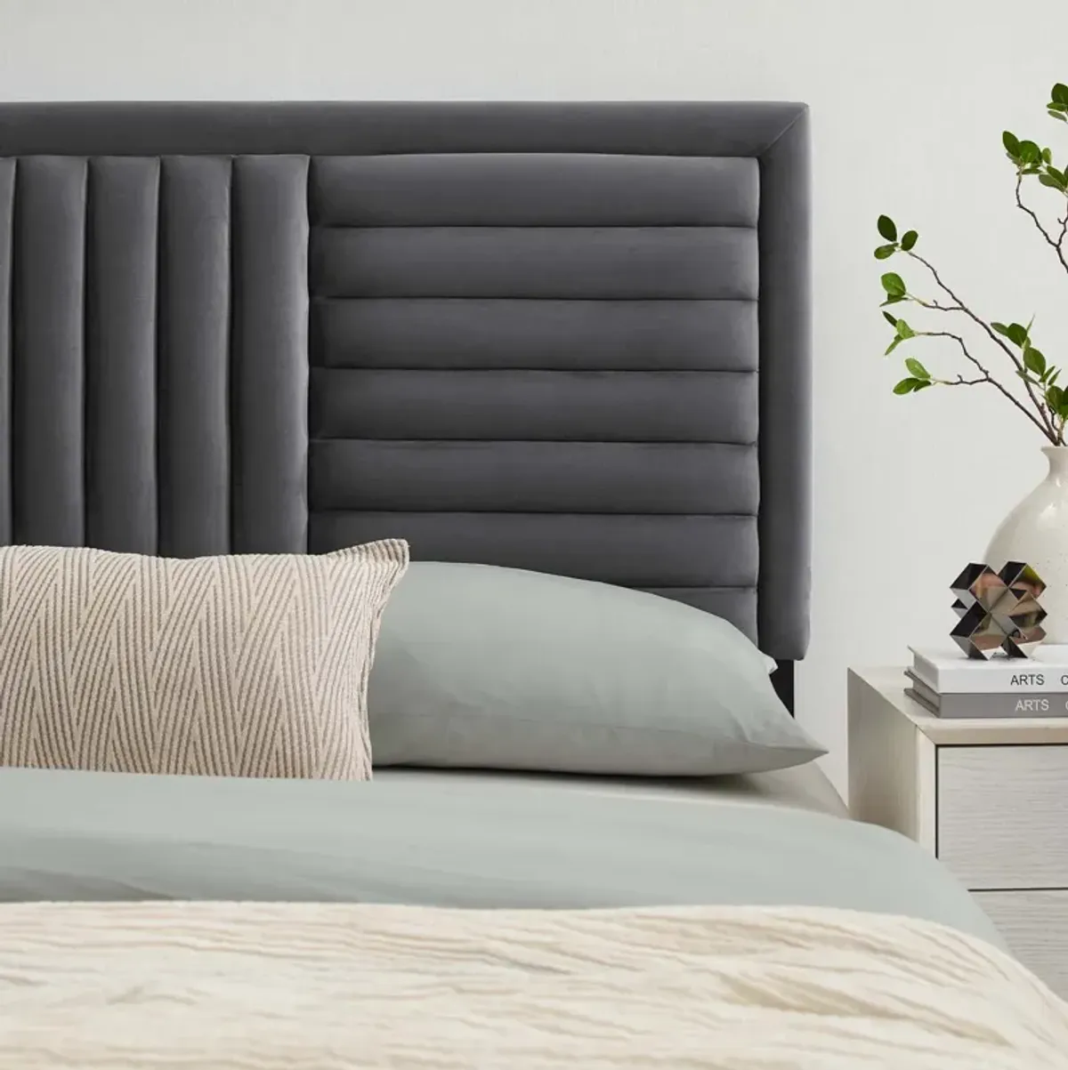 Modway - Believe Channel Tufted Performance Velvet Twin Headboard