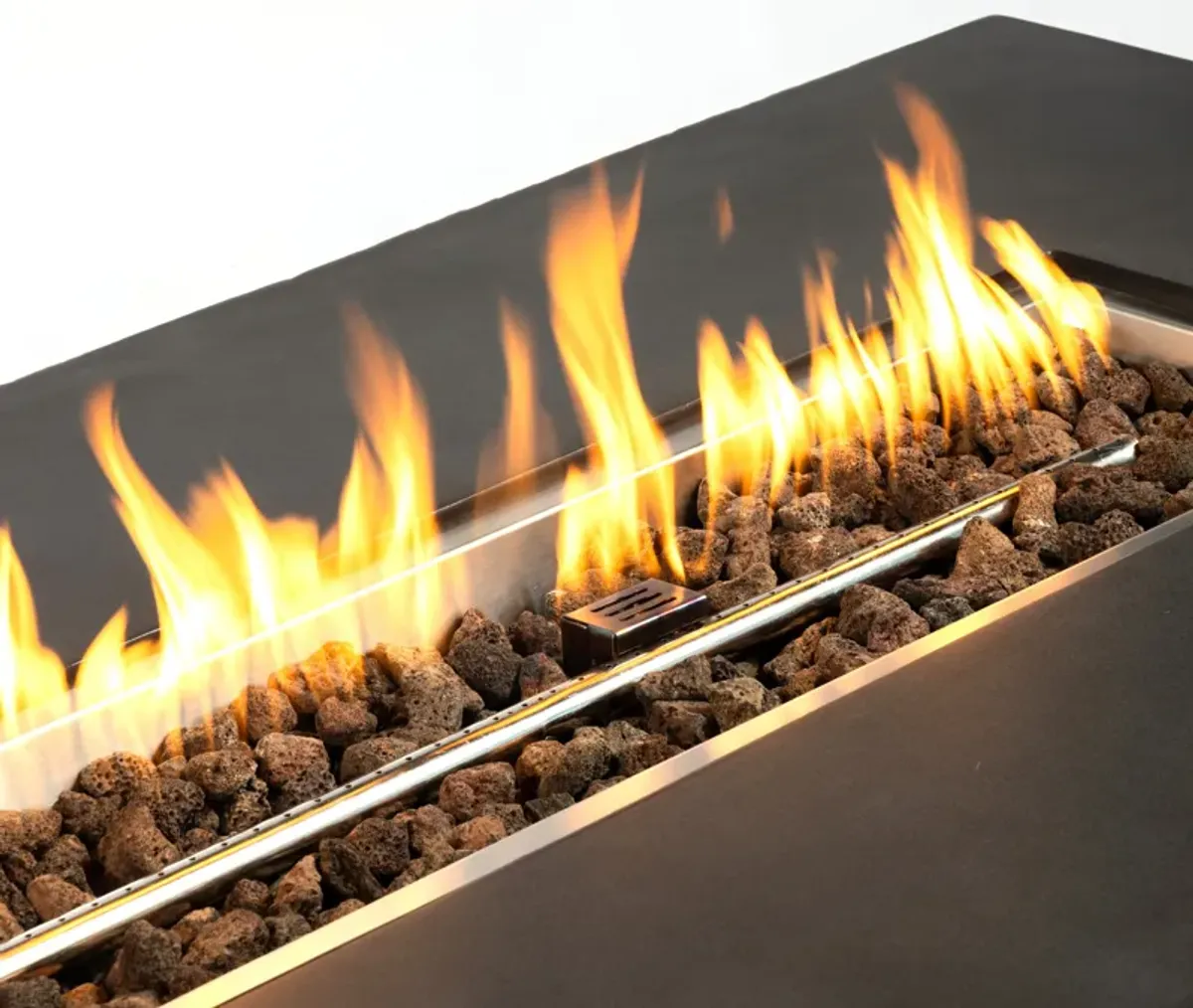 Mondawe 56" Outdoor Fiberglas Fire Pit Table,50K BTU Propane E-Ignition Waterproof Fire Table