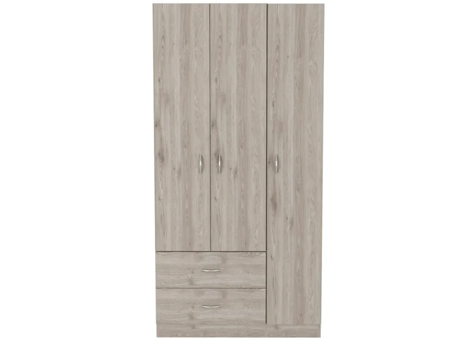 Three Door Armoire Clark, Bedroom, Light Gray